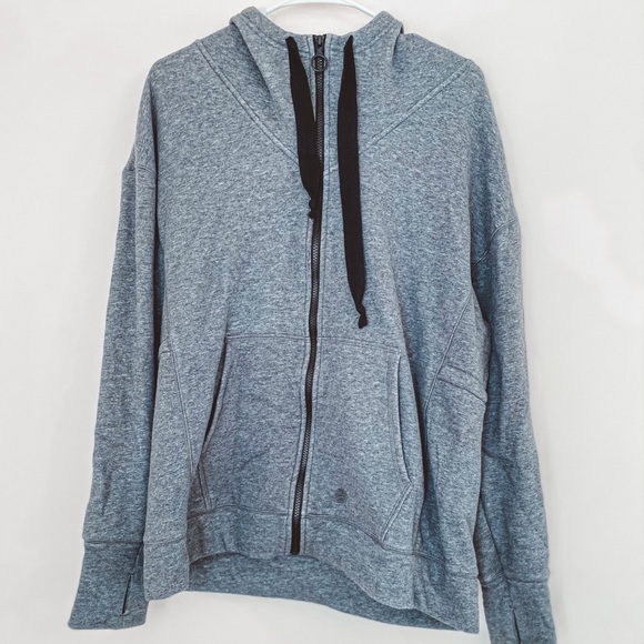 Fabletics Leah grey oversized Zip Up Hoodie/Jacket - Picture 3 of 7
